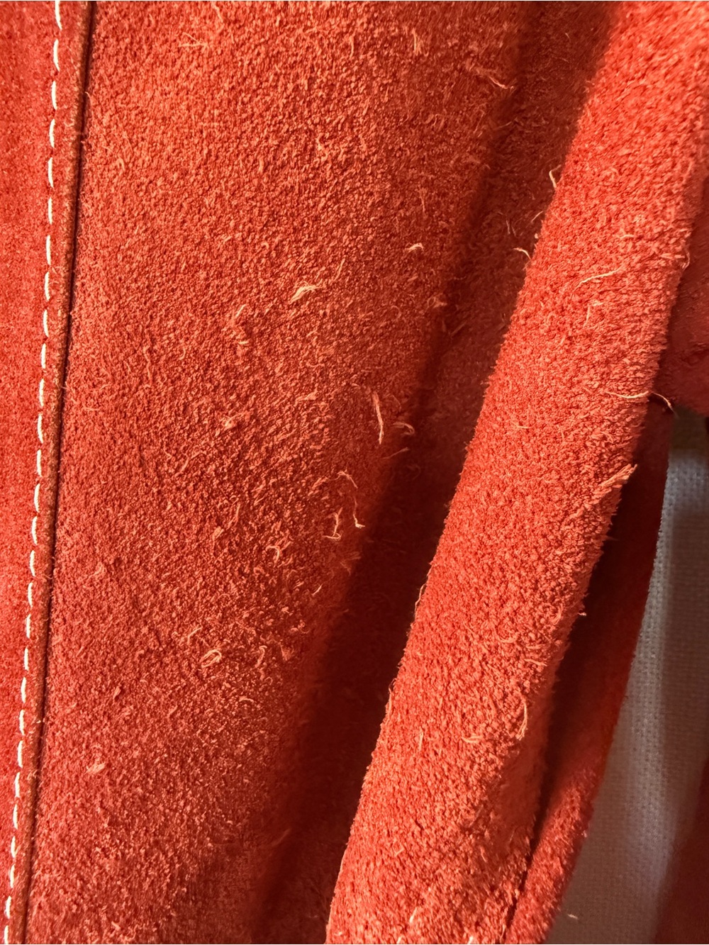 Women’s Rust Suede Button-Front Jacket - Picture 8 of 12